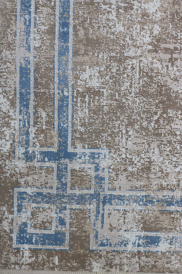 Turkish Modern Authentic Rug - 6.6 x 9.8 Ft - Beige - Premium Quality Rug