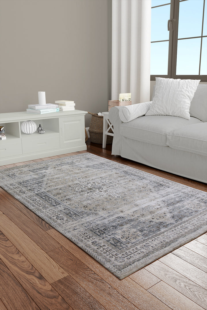 <p>Turkish Modern <strong>Elements Rug</strong>  - Gray - 3.9 x 5.9 FT</p>