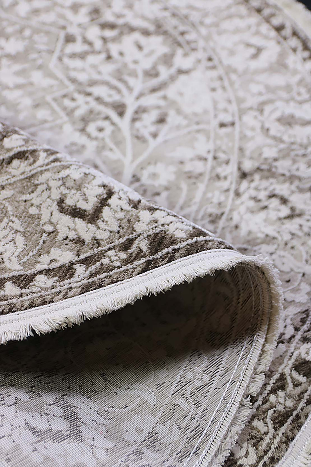 <p>Turkish Modern <strong>Elements Rug</strong>  - Beige - 5.2 x 5.2 FT</p>