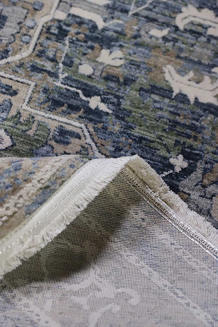 <p>Turkish Modern <strong>Elements Rug</strong>  - Blue - 5.2 x 5.2 FT</p>