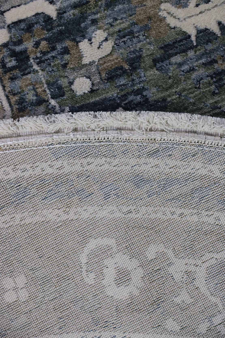 <p>Turkish Modern <strong>Elements Rug</strong>  - Blue - 5.2 x 5.2 FT</p>