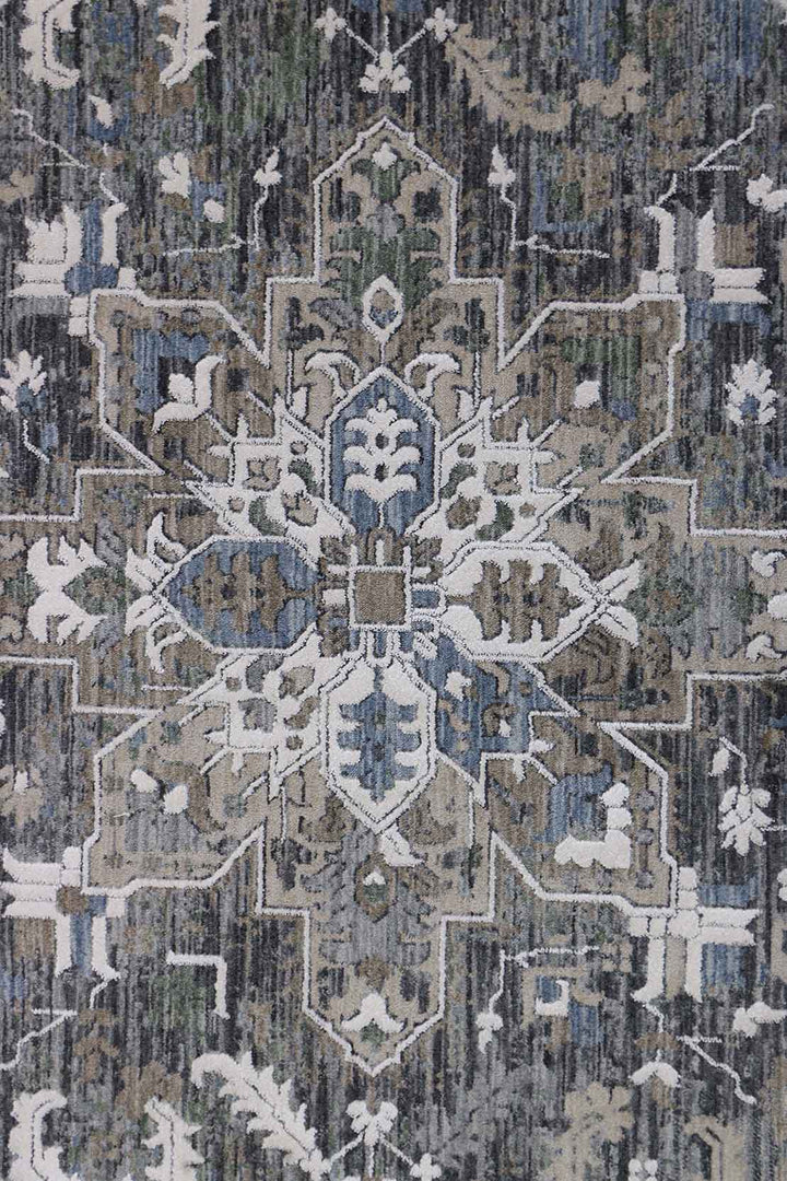 <p>Turkish Modern <strong>Elements Rug</strong>  - Gray - 5.2 x 5.2 FT</p>