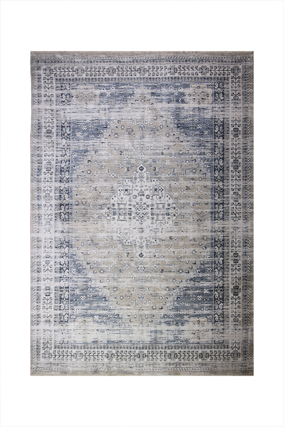 <p>Turkish Modern <strong>Elements Rug</strong>  - Blue - 7.8 x 10.4 FT</p>