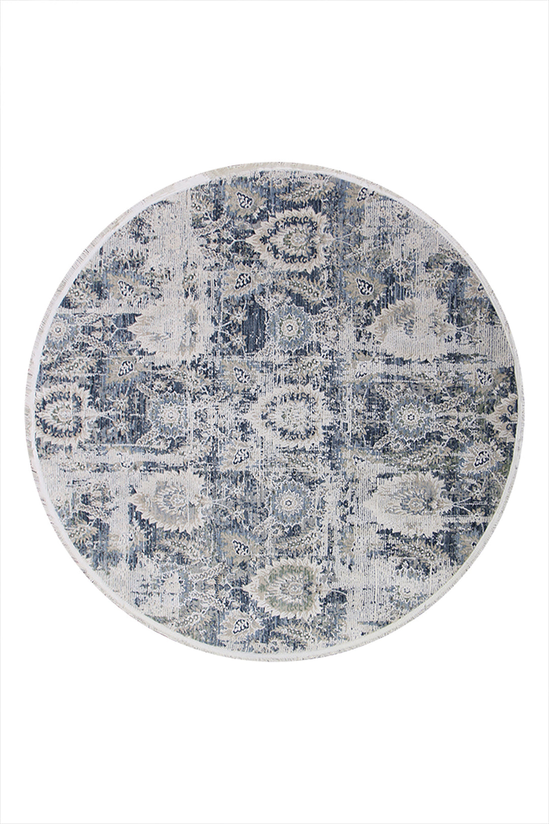 <p>Turkish Modern <strong>Elements Rug</strong>  - Blue - 5.2 x 5.2 FT</p>