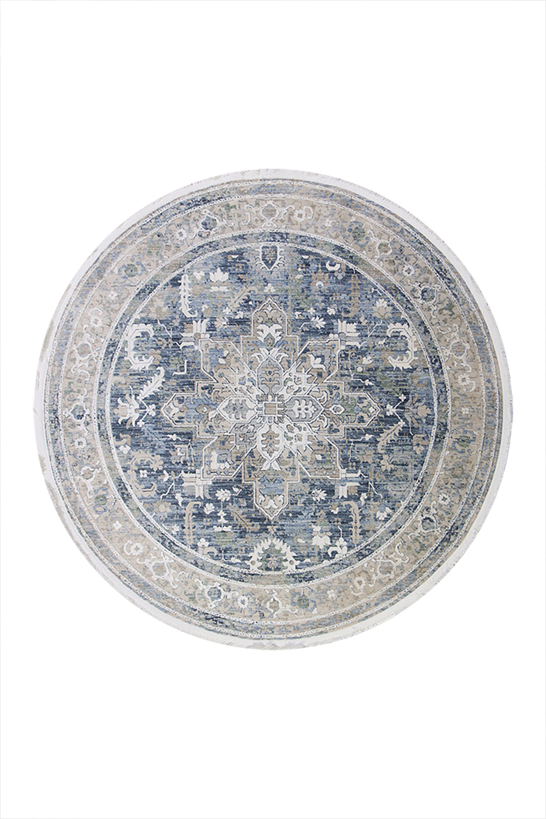 <p>Turkish Modern <strong>Elements Rug</strong>  - Blue - 5.2 x 5.2 FT</p>