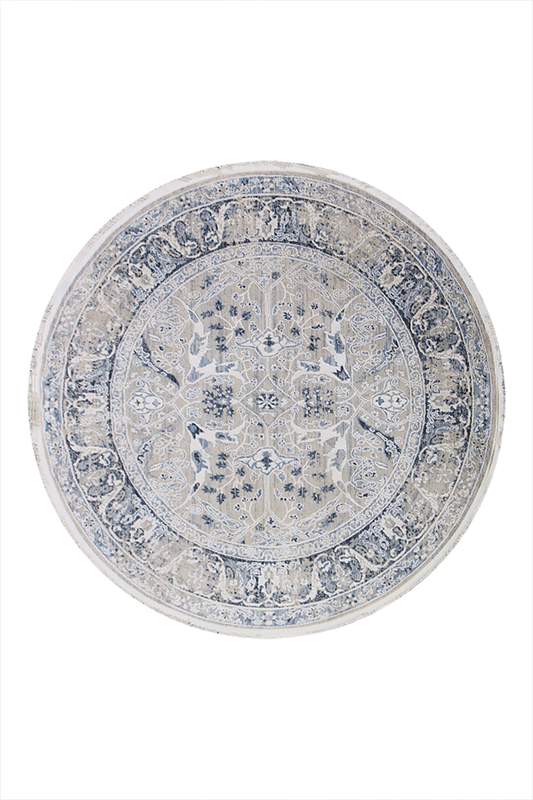 <p>Turkish Modern <strong>Elements Rug</strong>  - Blue - 5.2 x 5.2 FT</p>