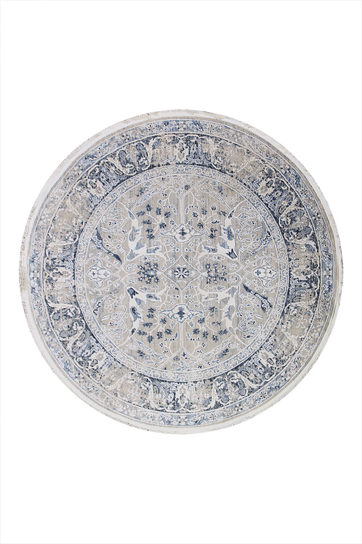 <p>Turkish Modern <strong>Elements Rug</strong>  - Blue - 5.2 x 5.2 FT</p>