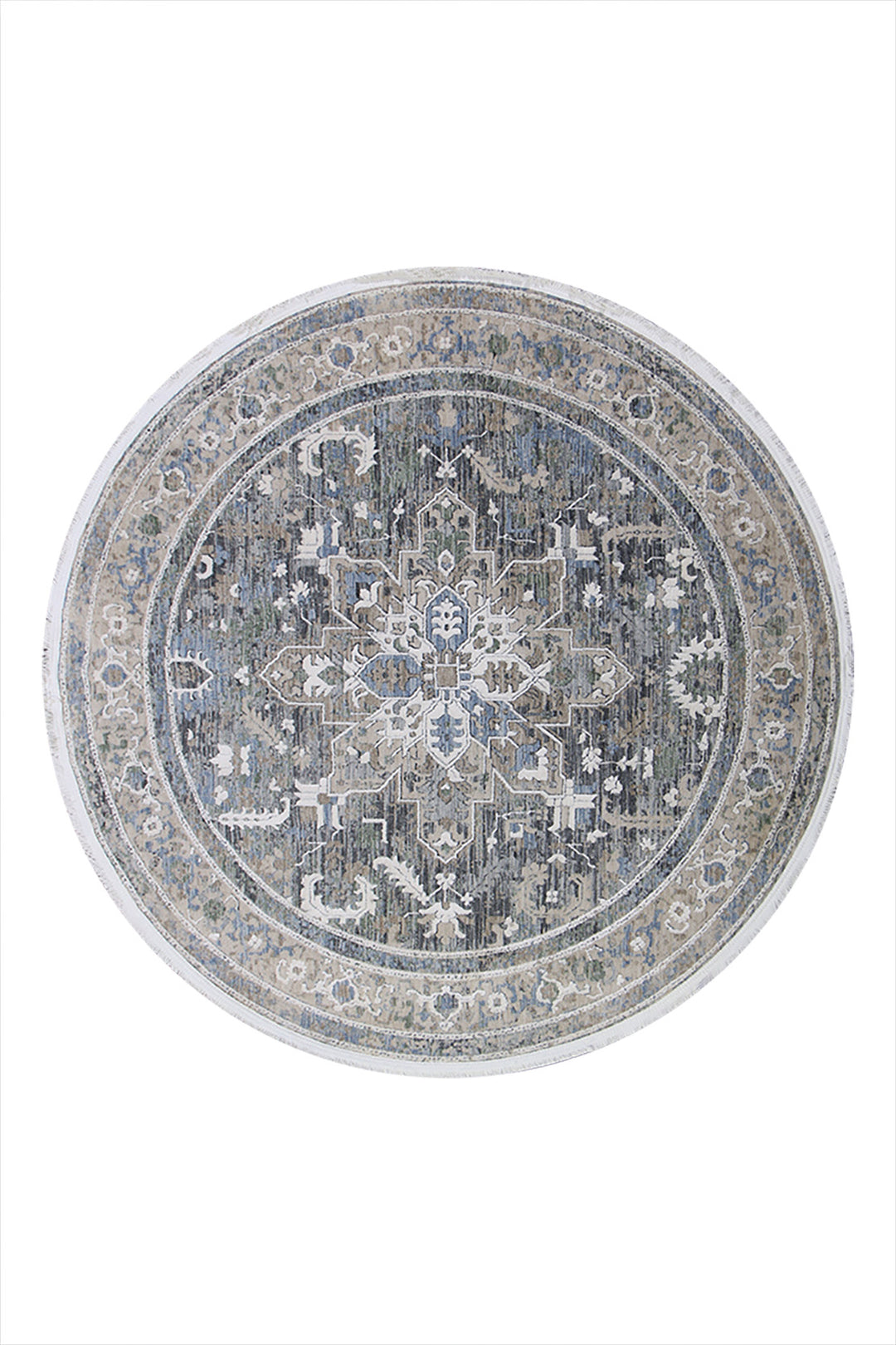 <p>Turkish Modern <strong>Elements Rug</strong>  - Gray - 5.2 x 5.2 FT</p>