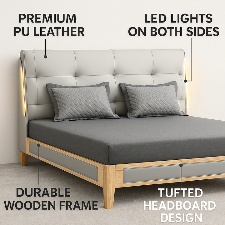 JINGPIN- Imported PU Leather Bed 006