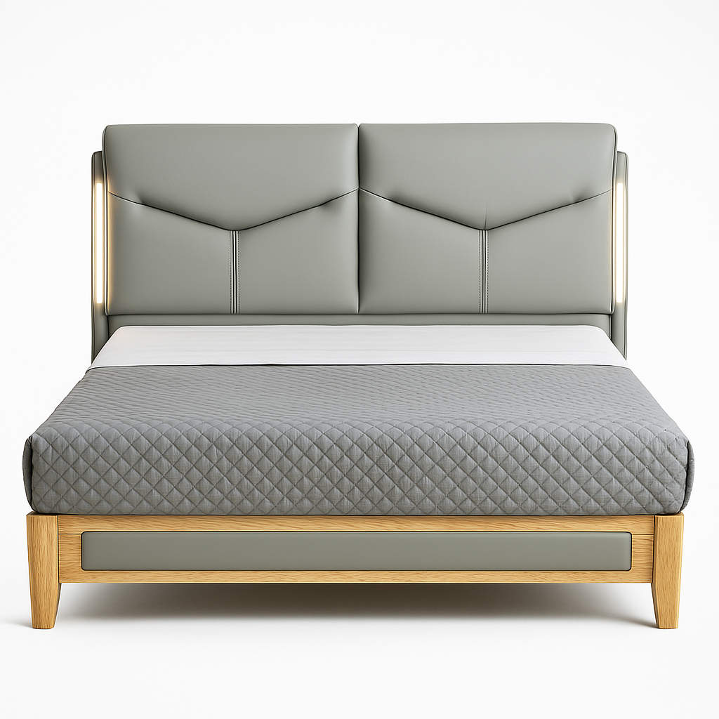 JINGPIN - Imported PU Leather Bed 003