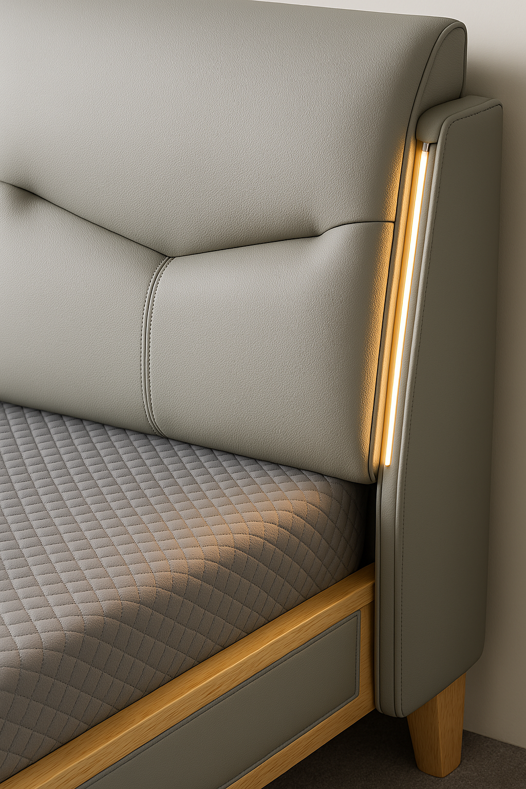 JINGPIN - Imported PU Leather Bed 003