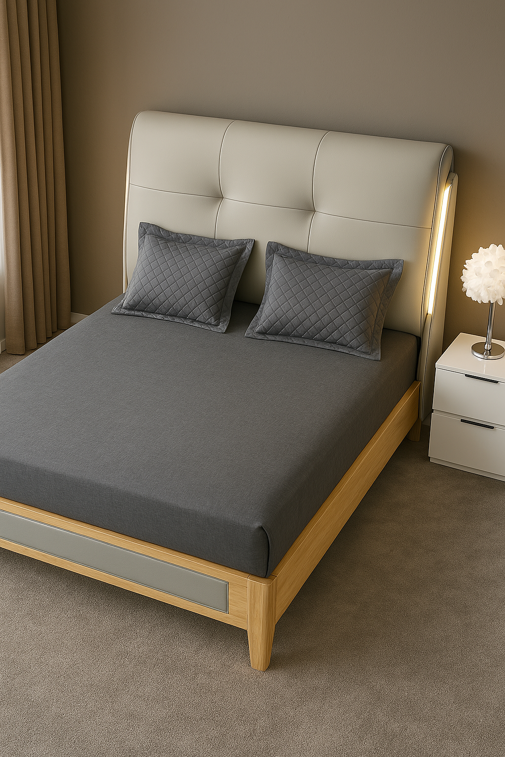 JINGPIN- Imported PU Leather Bed 006