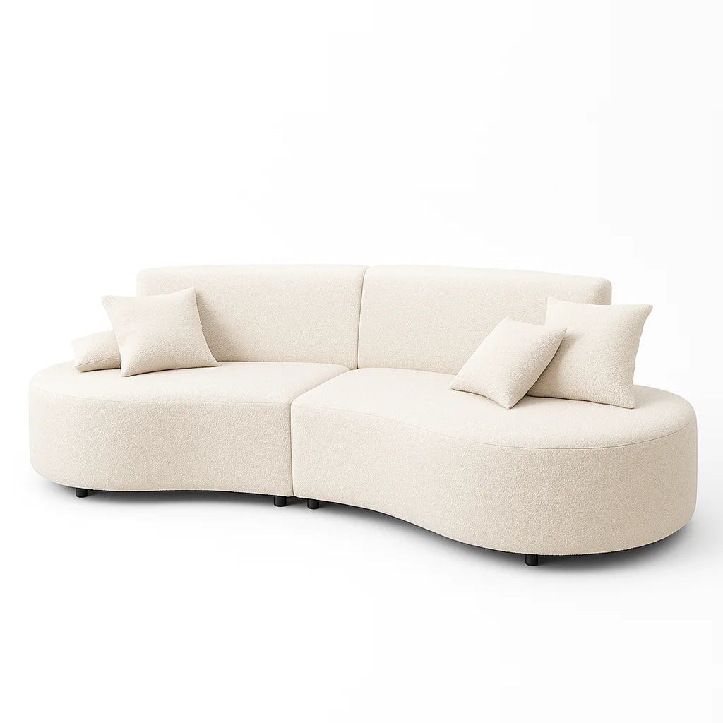 Modern Cloud Couch with Soft Boucle Upholstered, 5 Seaters Comfy Couch for Living Room Home Office