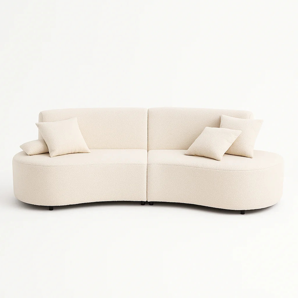 Modern Cloud Couch with Soft Boucle Upholstered, 5 Seaters Comfy Couch for Living Room Home Office