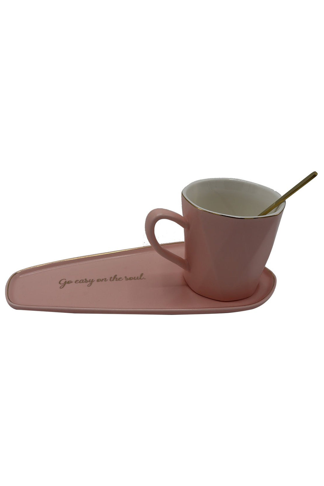 Ceramic Mug With Tray Pink - V Surfaces