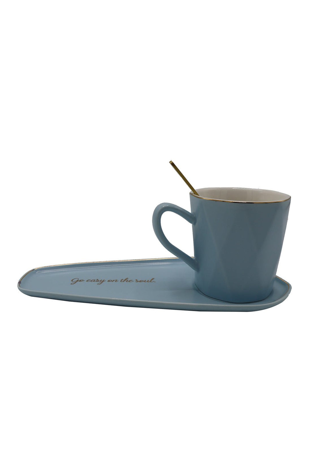 Ceramic Mug With Tray Sky Blue - V Surfaces