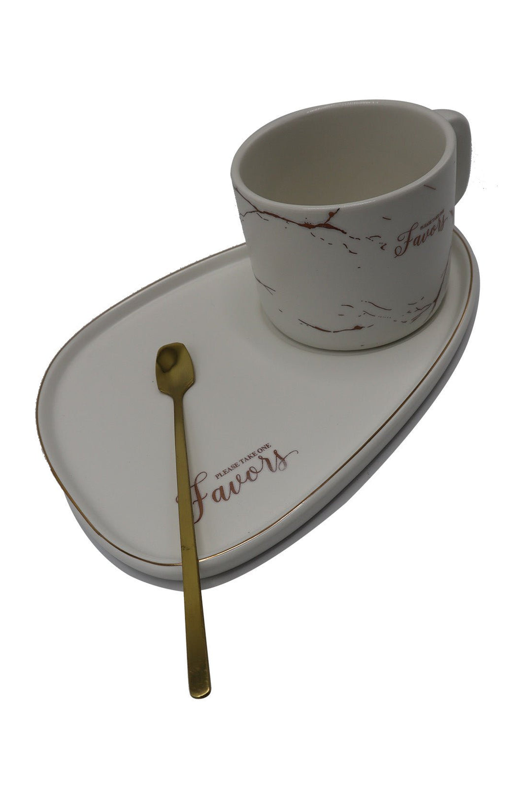 Ceramic Mug With Tray White - V Surfaces