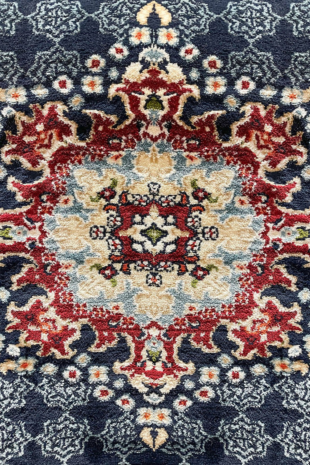 Crystal - 13-Foot Wide Wall-to-Wall Carpet, Navy - V Surfaces