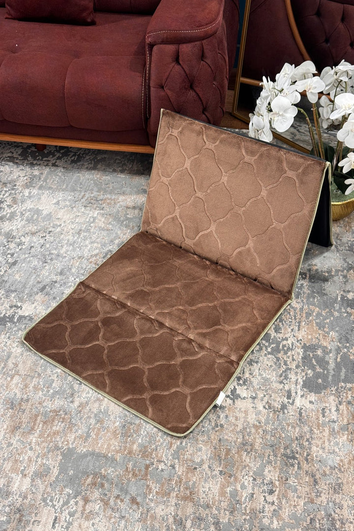 Foldable Prayer Mat Prayer Rug with Backrest - Janamaz - V Surfaces