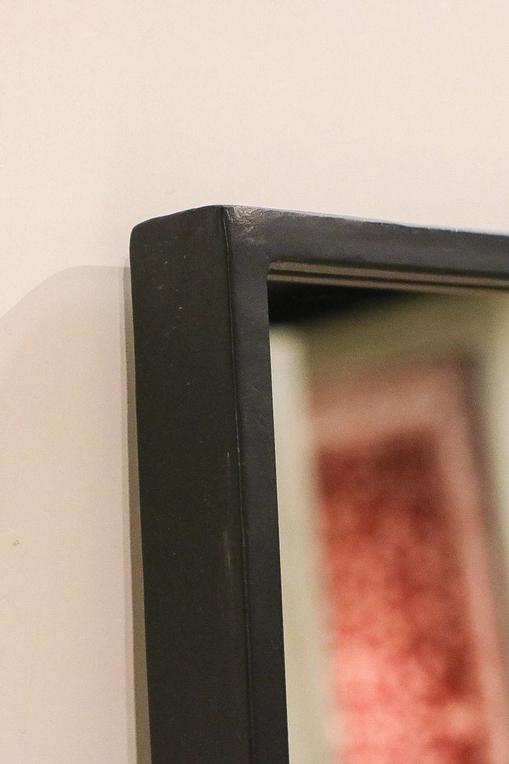 Full Length Luxe Straight Mirror - Black - Large Bedroom Mirror, Leaning Against Wall - V Surfaces