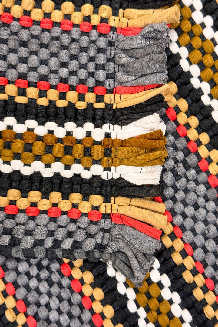 Hand Woven Modern Khaddi Rug - 1.9 x 5.9 FT - Gray and Brown - V Surfaces