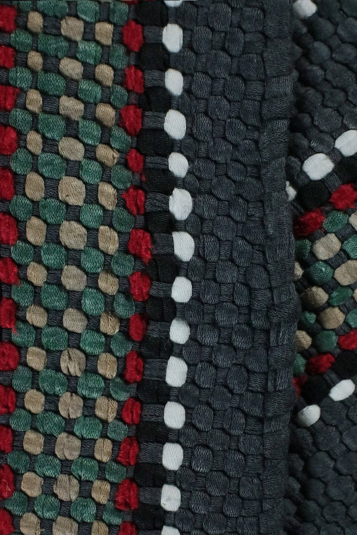 Hand Woven Modern Khaddi Rug - 3.9 x 5.9 FT - Gray - V Surfaces