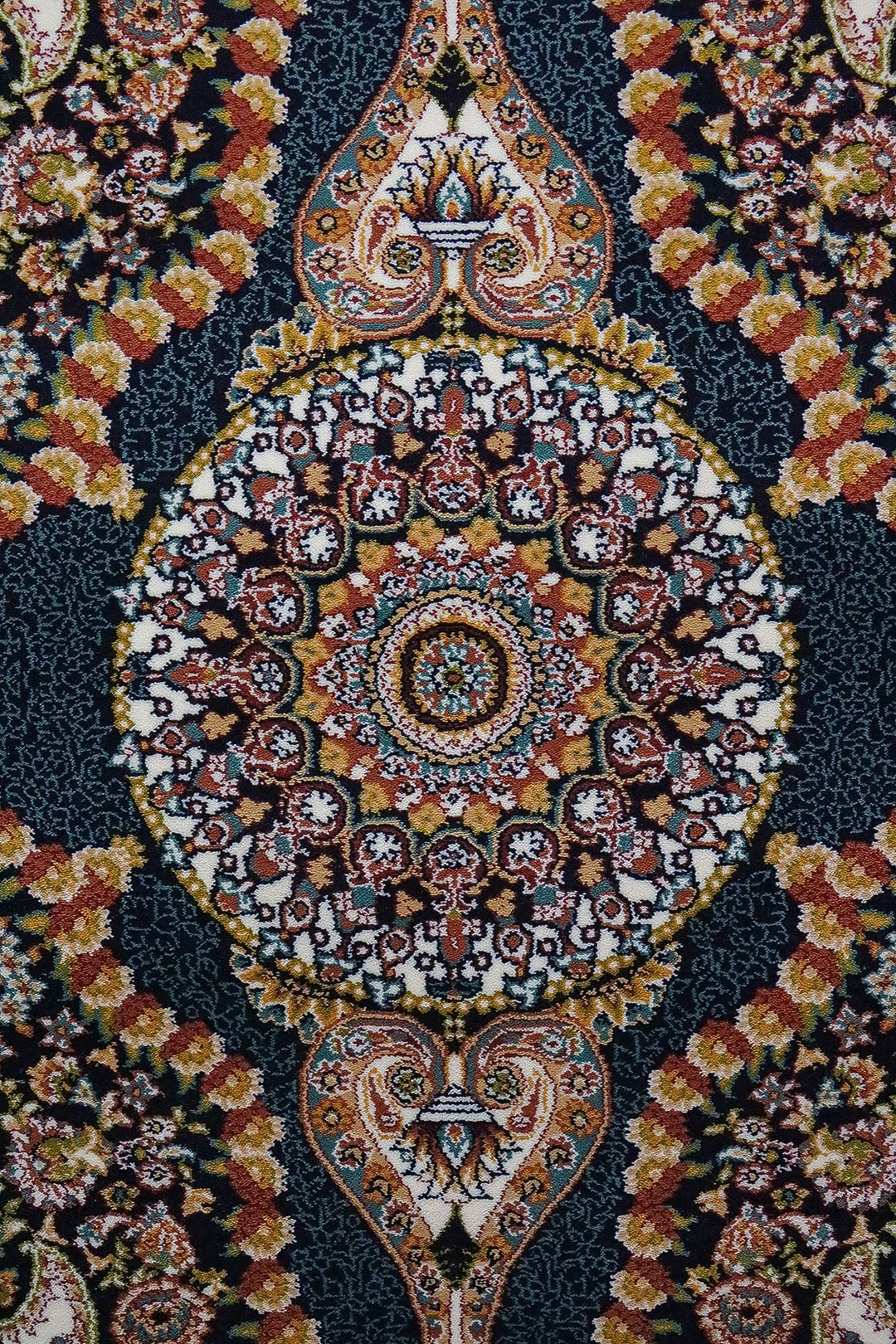 Iranian Rug Farsh e Nageen Premium Quality Rug - 3.3 x 9.8 FT - Blue - V Surfaces