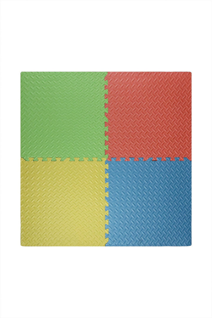 Kids Puzzle Mat 4 Piece Set - Play Plain Mat Colored for Kids Activities - V Surfaces