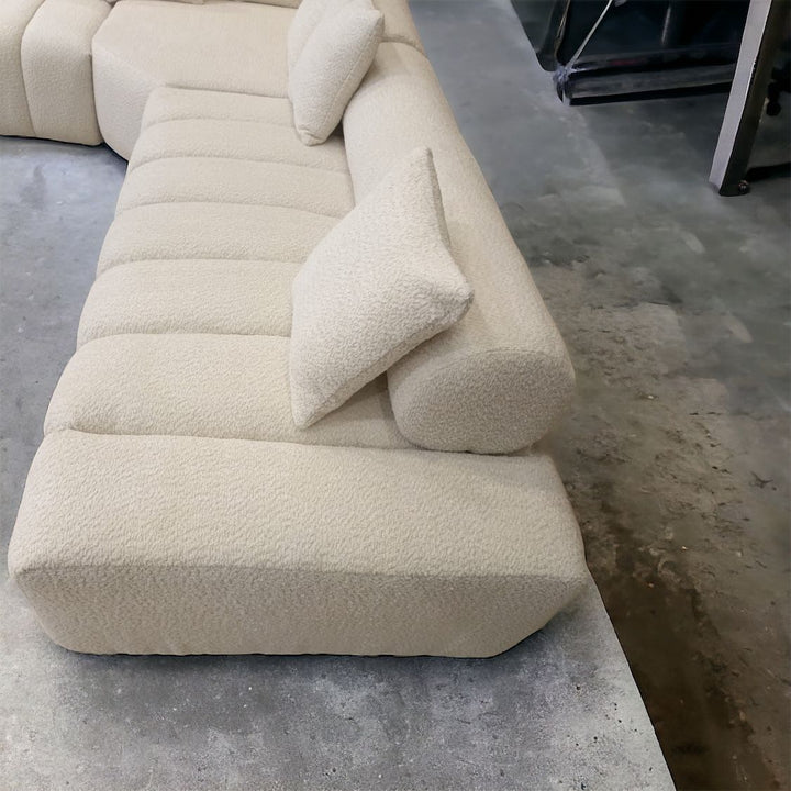 Modern Cloud Couch with Soft Boucle Upholstered, 14 Seaters (L-Shape) Comfy Couch for Living Room Home Office - V Surfaces