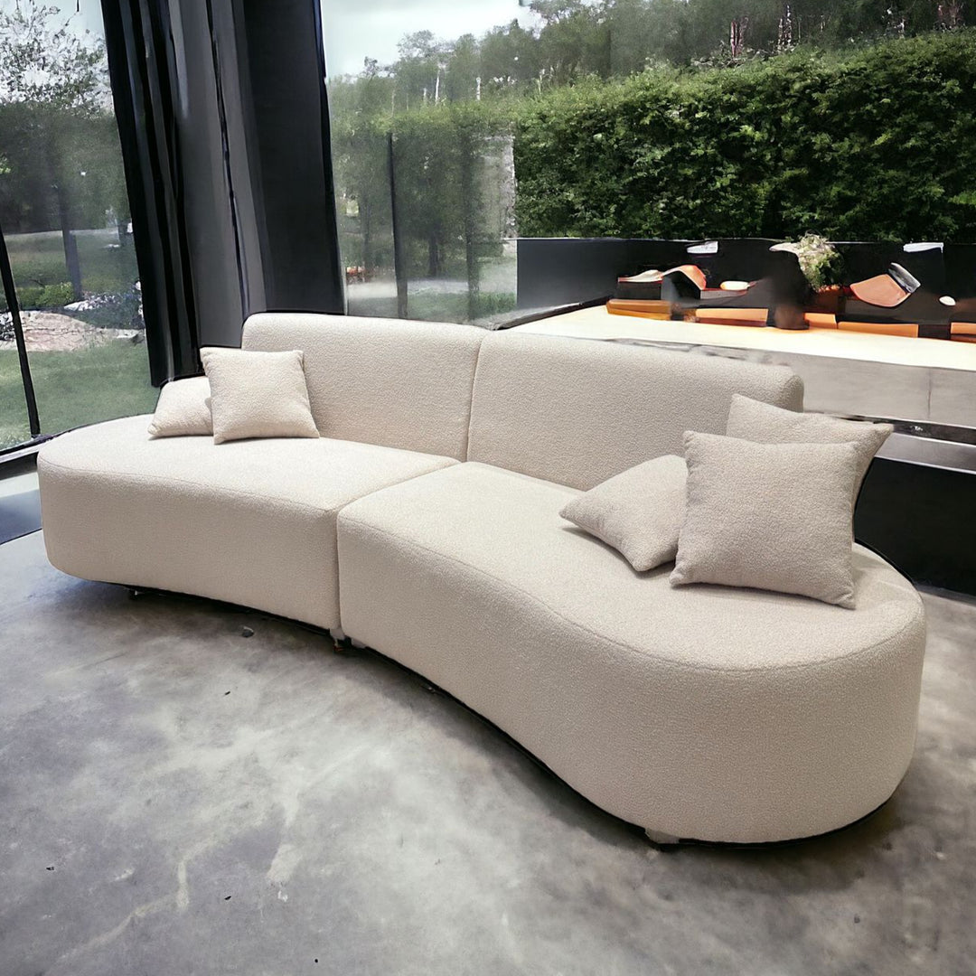 Modern Cloud Couch with Soft Boucle Upholstered, 5 Seaters Comfy Couch for Living Room Home Office - V Surfaces