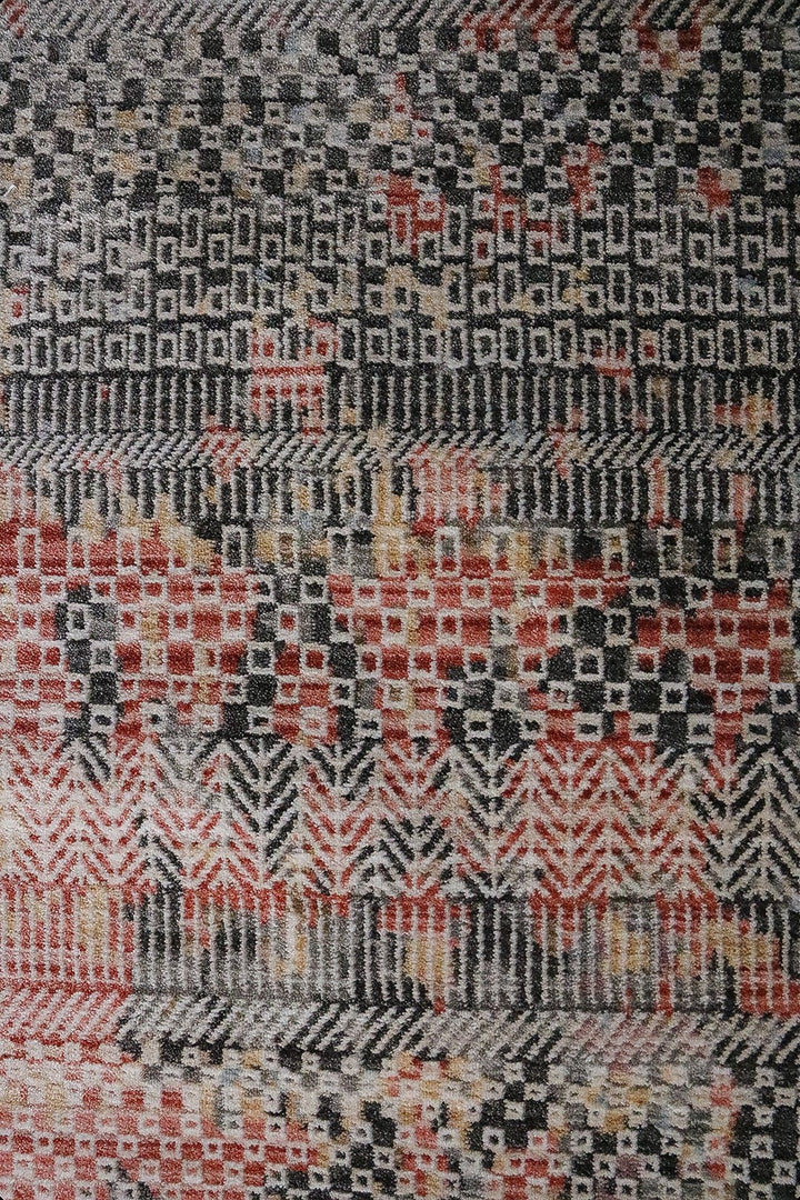 Premium Quality Turkish Antia Rug - 6.6 x 9.8 FT - Gray - Resilient Construction for Long-Lasting Use - V Surfaces