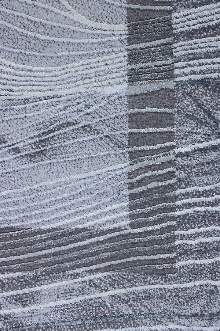 Premium Quality Turkish Astana Rug - 3.9 x 5.9 FT - Gray - Resilient Construction for Long-Lasting Use - V Surfaces