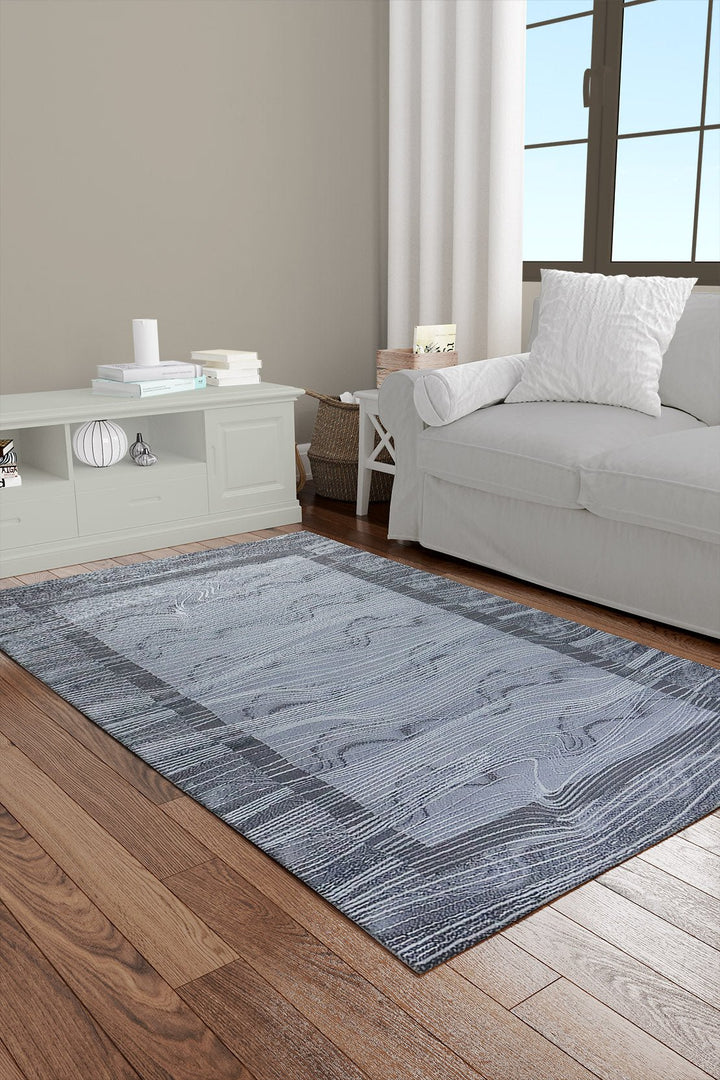 Premium Quality Turkish Astana Rug - 3.9 x 5.9 FT - Gray - Resilient Construction for Long-Lasting Use - V Surfaces