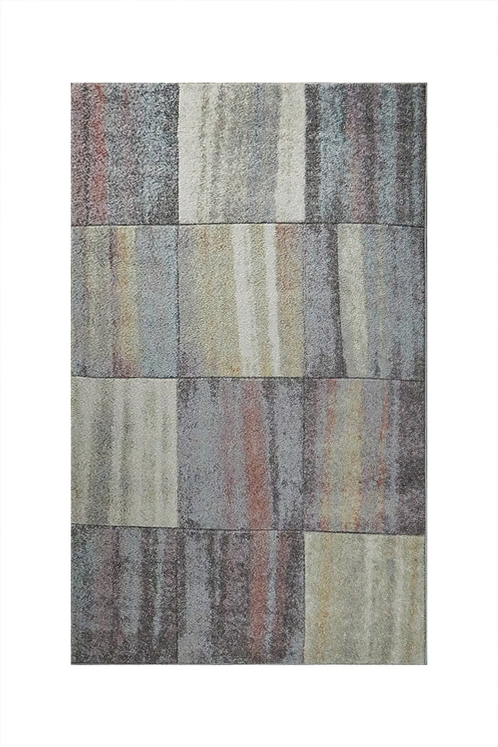 Turkish Modern Emerson Rug - 4.92 x 7.38 FT - Blue - Superior Comfort, Colorful Design and Modern Style Accent Rugs - V Surfaces