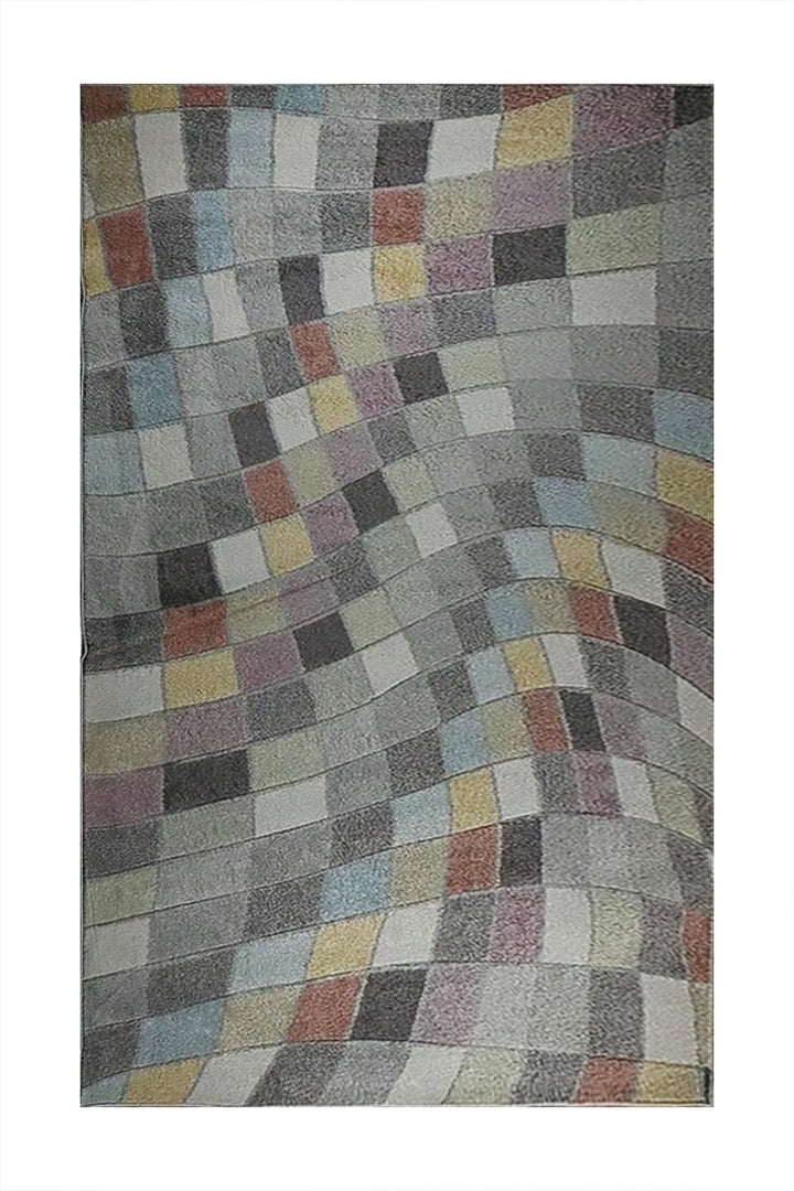 Turkish Modern Emerson Rug - 6.56 x 9.51 FT - Gray - Superior Comfort, Colorful Design and Modern Style Accent Rugs - V Surfaces