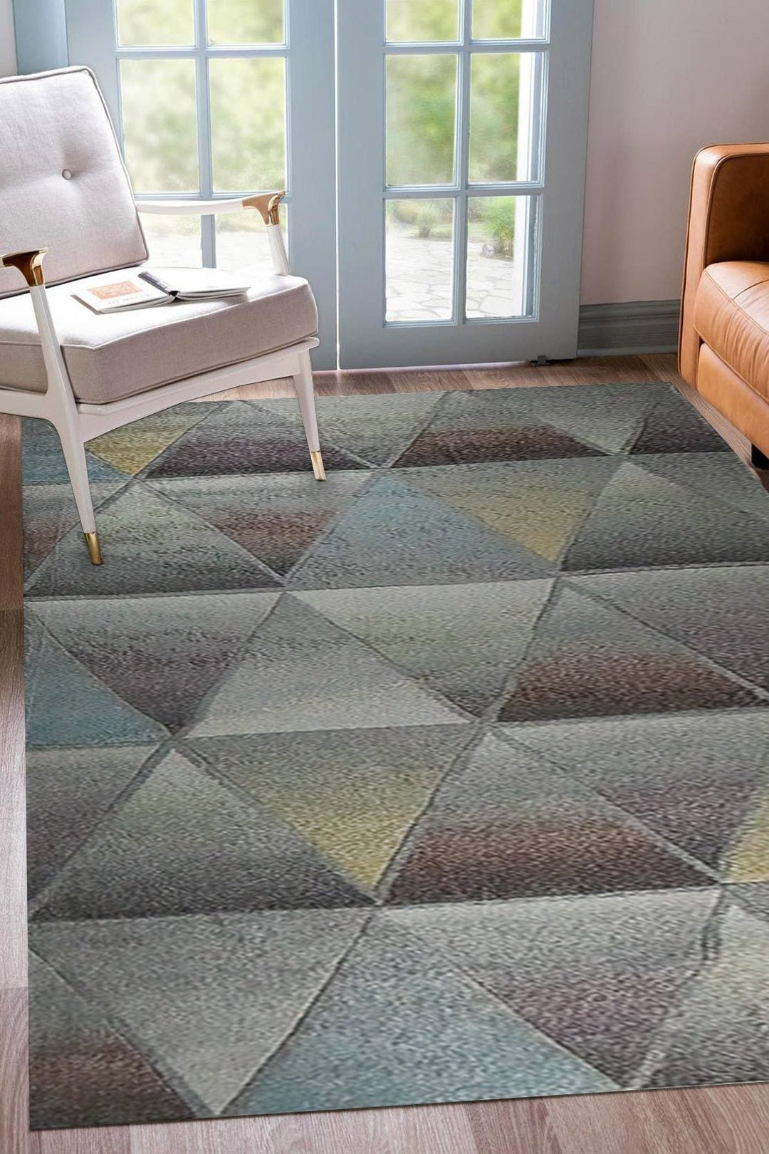 Turkish Modern Emerson Rug - 6.56 x 9.51 FT - Gray - Superior Comfort, Colorful Design and Modern Style Accent Rugs - V Surfaces