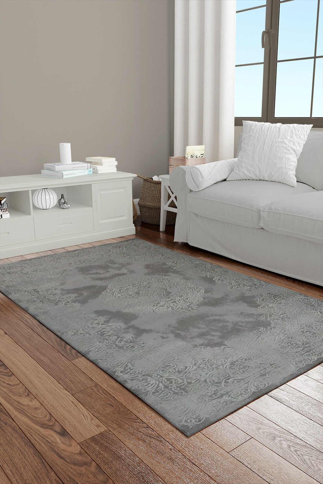 Turkish Modern Festival 1 Rug - 3.2 x 6.5 FT - Gray - Superior Comfort, Modern Style Accent Rugs - V Surfaces