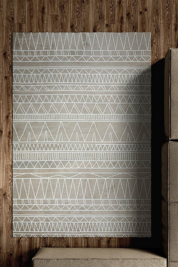 Turkish Modern Festival 1 Rug - 5.24 x 7.54 FT - Beige - Superior Comfort, Modern Style Accent Rugs - V Surfaces