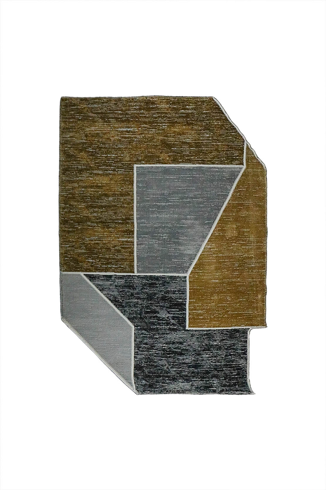 Turkish Modern Festival 1 Rug - 5.24 x 7.54 FT - Gray and Brown - Superior Comfort, Modern Style Accent Rugs - V Surfaces