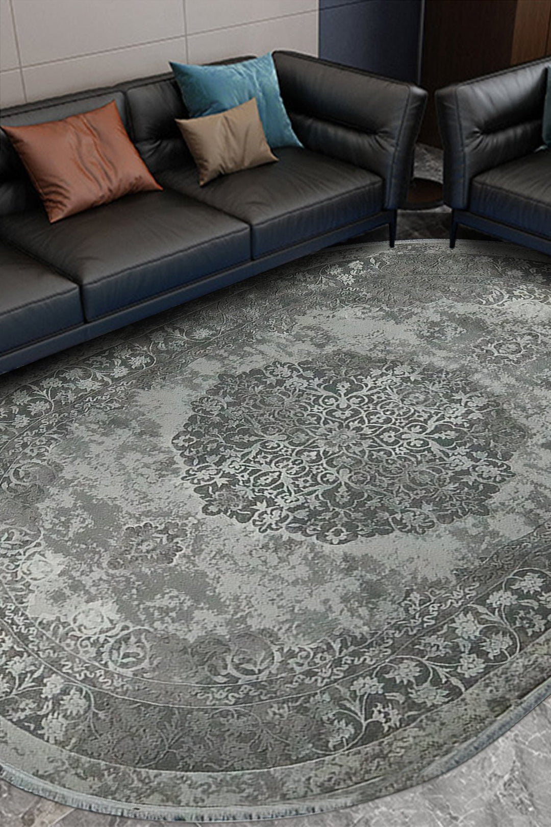 Turkish Modern Festival 2 Rug - 7.87 x 11.1 FT - Gray - Superior Comfort, Modern Style Accent Rugs - V Surfaces