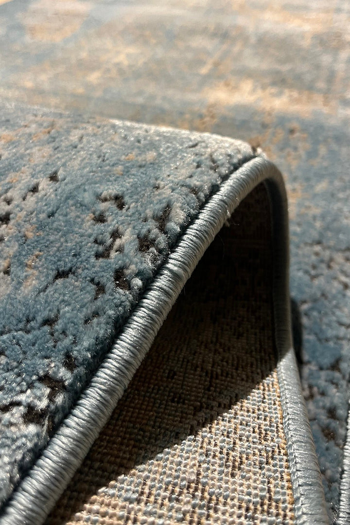 Turkish Modern Festival WD Rug - 2.2 x 7.6 FT - Blue - Superior Comfort, Modern & runners Style Accent Rugs - V Surfaces