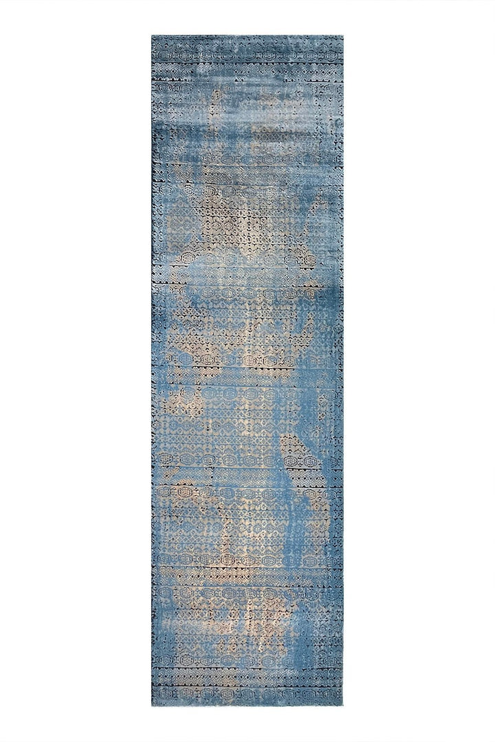 Turkish Modern Festival WD Rug - 2.2 x 7.6 FT - Blue - Superior Comfort, Modern & runners Style Accent Rugs - V Surfaces