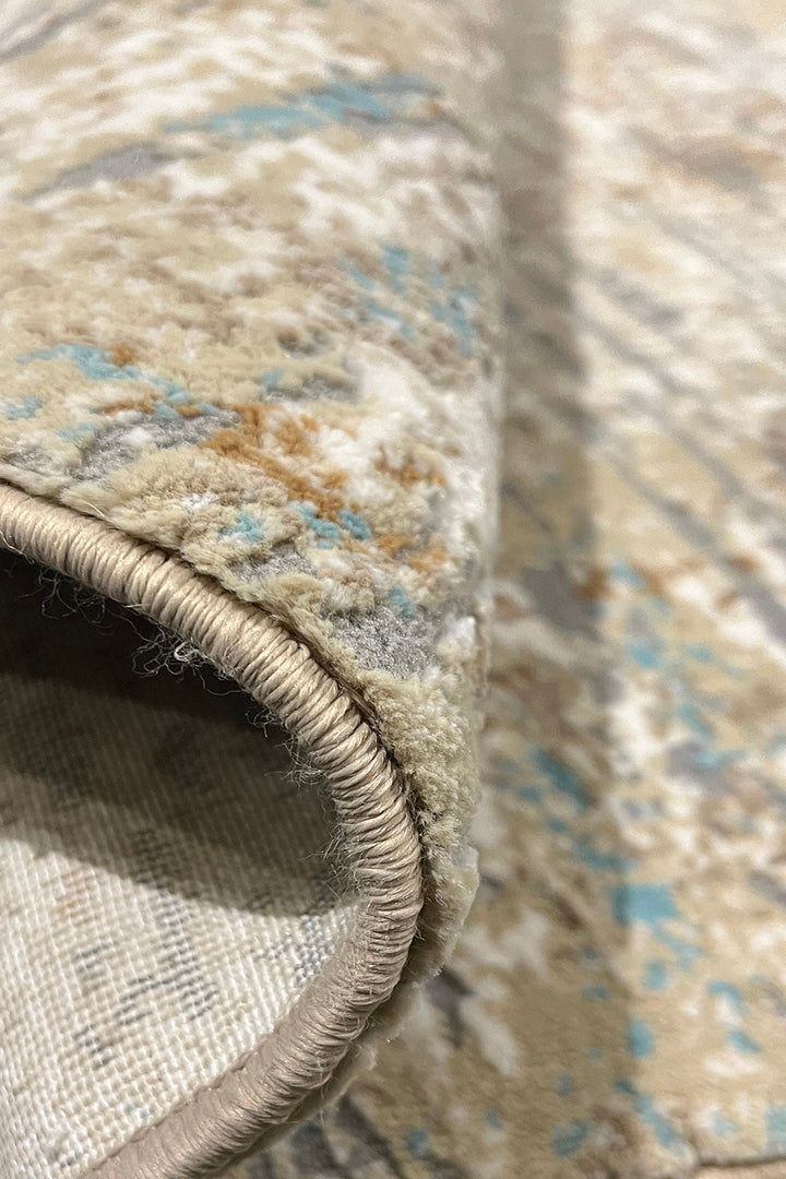 Turkish Modern Festival WD Rug - 3.3 x 9.8 FT - Brown and Cream - Superior Comfort, Modern & runners Style Accent Rugs - V Surfaces