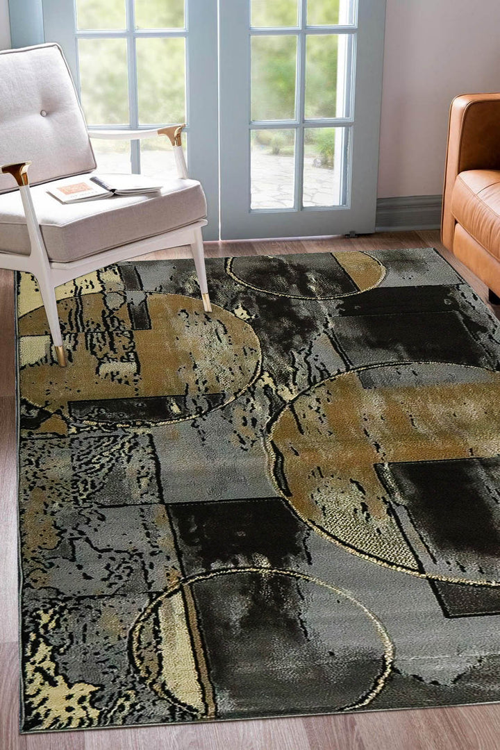 Turkish Modern Rug - 4.92 x 7.05 FT - Gray and Yellow, Superior Comfort Modern & Contemporary Style Accent Rug Amazon - V Surfaces