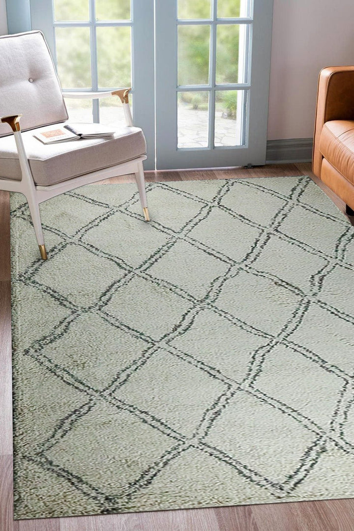 Turkish Plush and Soft Festival WD Shaggy Rug -5.3 x 7.5 FT - Beige - Fluffy Furry Floor Decor Shaggy Rug - V Surfaces