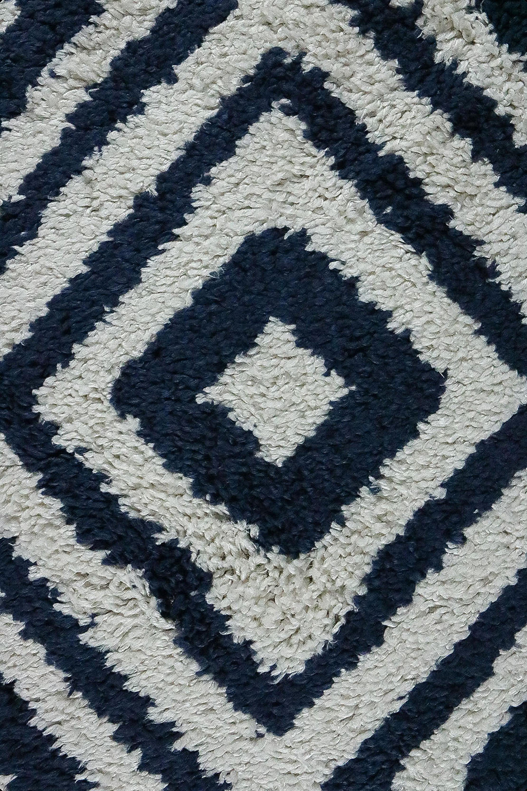 Turkish Plush and Soft Festival WD Shaggy Rug -5.3 x 7.5 FT - Blue and Cream - Fluffy Furry Floor Decor Shaggy Rug - V Surfaces