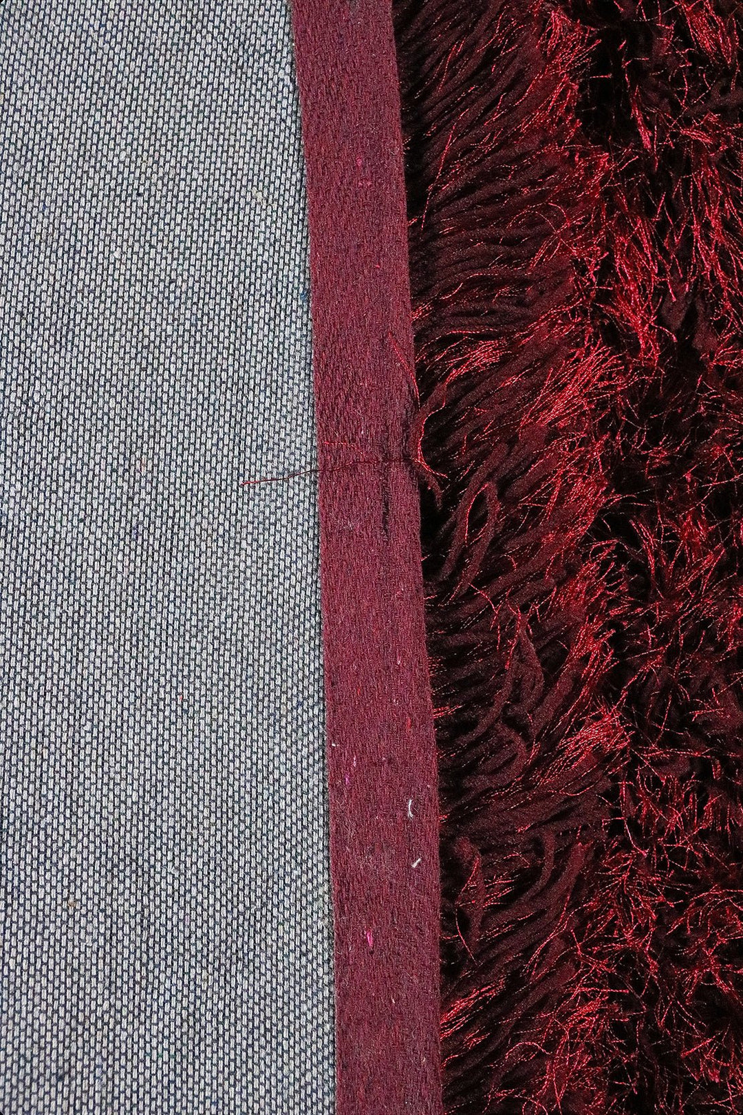 Turkish Plush and Soft Heaven Shaggy Rug - Maroon - 6.5 x 9.3 FT - Fluffy Furry Floor Decor Rug Heaven Shaggy - V Surfaces