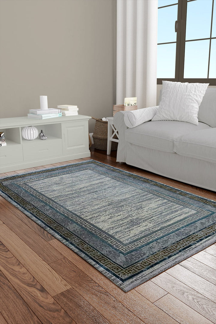 Turkish Premium and Modern Rug - 3.9 x 5.9 FT - Gray - Voyage Rug - Superior Comfort Elegant and Luxary Style Accent - V Surfaces