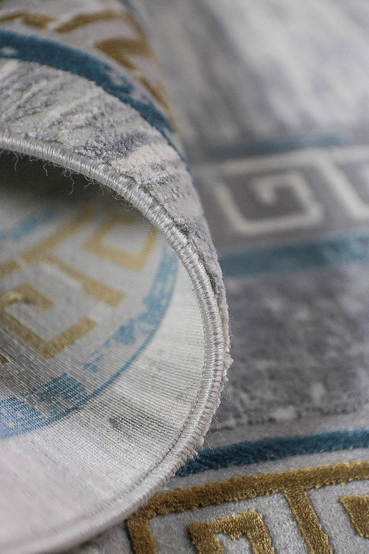 Turkish Premium and Modern Rug - 3.9 x 5.9 FT - Gray - Voyage Rug - Superior Comfort Elegant and Luxary Style Accent - V Surfaces