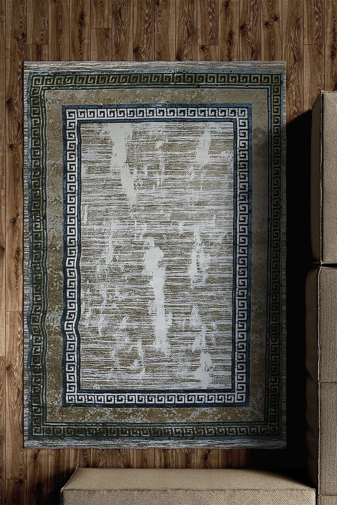 Turkish Premium and Modern Rug - 5.3 x 7.5 FT - Beige - Voyage Rug - Superior Comfort Elegant and Luxary Style Accent - V Surfaces